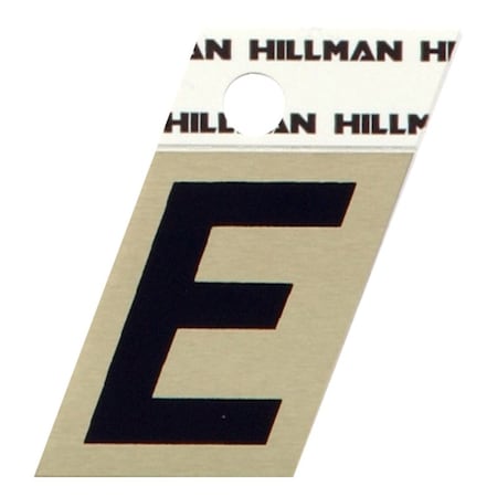 Hillman HILLMAN 1.5 in. Black Aluminum Self-Adhesive Letter E 1 pc, PK6 840502